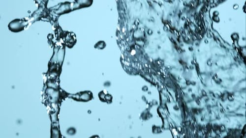 Crystal Clear Water Streams in Abstract Macro Shot