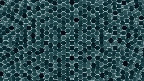 Futuristic Geometric Hexagon Grid Loop Background