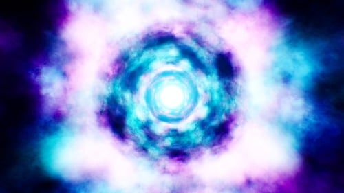 Abstract Neon Mist Tunnel Loop 4K