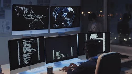 Programmer Working in Office