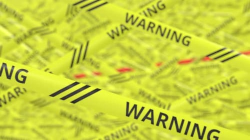 Dynamic 3D Warning Tapes Revealing 2022 Text
