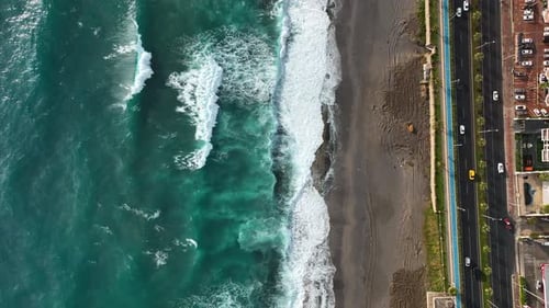 Background Textured Sea Storm aerial view 4 K