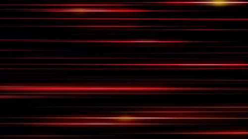 Dynamic Red Neon Horizontal Speed Lines Background Loop