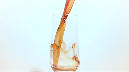 Pouring beer in a glass
