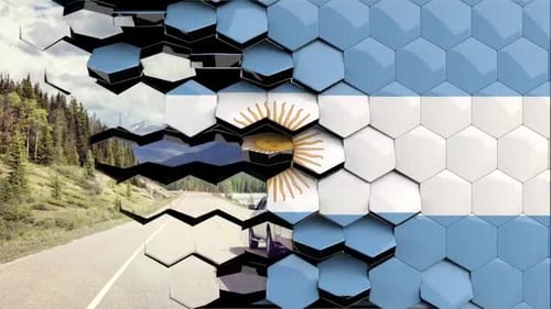 Geometric Hexagon Tile Reveal Transition