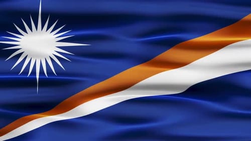 Marshall Islands Flag Waving Seamless Loop