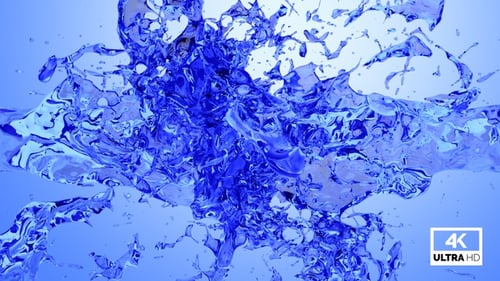 Kollision mit blauem Wasser
