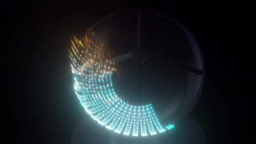 Futuristic Satellite Dish Forming Digital Communication Animation