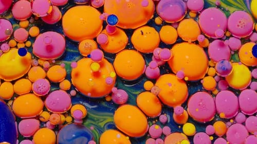 Abstract Colorful Fluid Bubbles Motion
