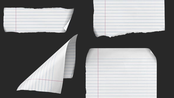 Ruled Notebook paper - 4 clips, Lower Thirds Motion Graphics ft. bend ...