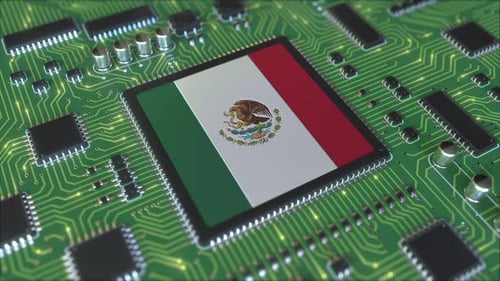National Flag of Mexico on the Operating Chipset
