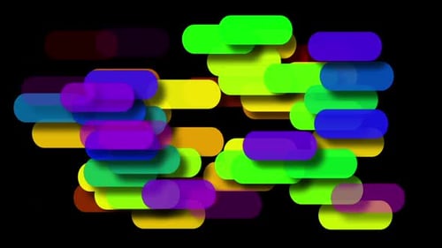 Vibrant Abstract Overlapping Capsule Shapes Motion Background