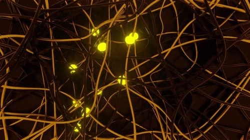 Optical Fiber Lines Orange