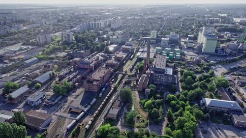 Industrial Building From Above