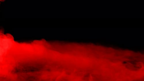 Dramatic Red Fog Over Black Background