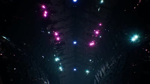 Boucle 4K Cyberpunk Shiny Space Tunnel