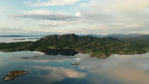 Beautiful Norwegian Fjord at Sunset