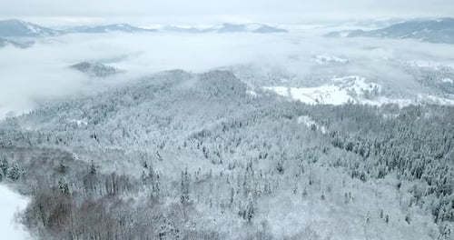 From Great Heigh Fairytale Mountain Landscape Snow Covered Alpine Sharp Peaks