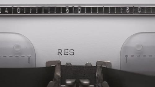 Typing Text on Typewriter