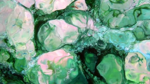 Abstract Swirling Pigments Mixing in Liquid