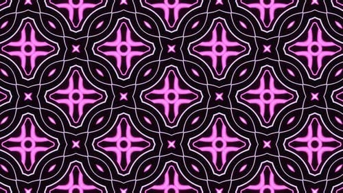 Pulsation of a Bright Looped Kaleidoscope of Abstract Shapes