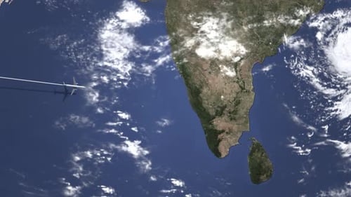 Route of a Commercial Plane Flying To Bengaluru