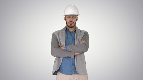 Selbstbewusster Bauingenieur Architekt junger Mann in