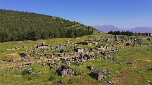 Ruines anciennes de Hiérapolis Pamukkale - Denizli - Turquie.