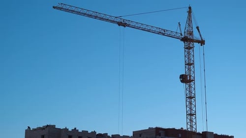 Construction crane rotation