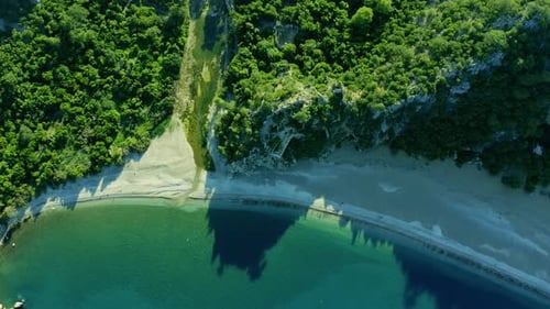 Top Aerial View of Historic Ancient City of Olympos in Kemer Antalya Turkey