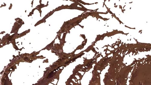 Dynamic Splash of Dark Brown Liquid Animation