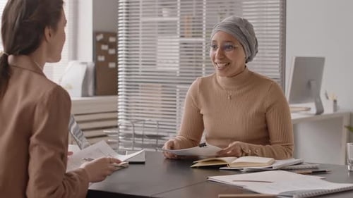 Female HR Manager Interviewing Candidate in Office