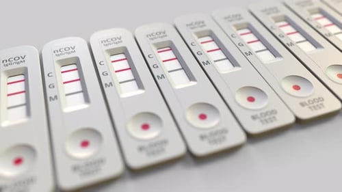 Animated Realistic 3D nCoV IgG IgM Blood Test Kits