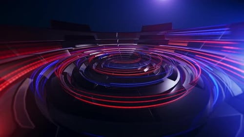 News Intro mit Linien und kreisförmigen Formen B5
