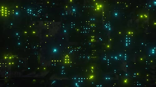 Futuristic Digital Grid Background Loop