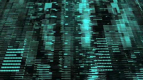 Abstract Futuristic Digital Grid Data Flow Background