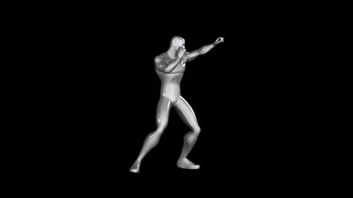 Modern 3D Animated Male Boxing Workout Loop