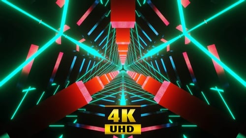 Túnel Vj Loop Sci Fi Space 4K