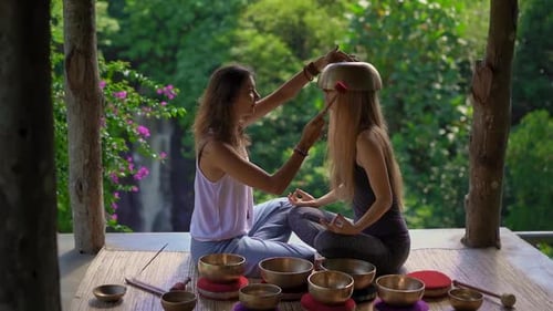 Sound Healing with Singing Bowls in Nature