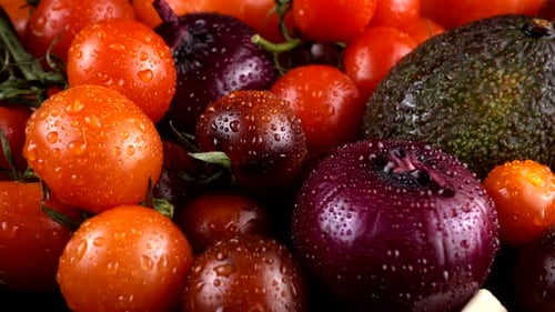 Fresh Washed Vegetables Close Up