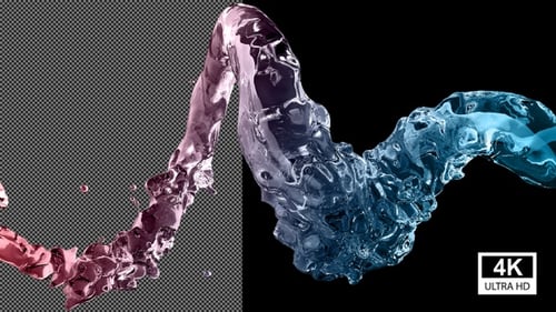 Débit d'eau coloré 4K