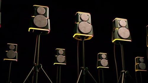Pulsating Light Speakers Animation for Events and Music