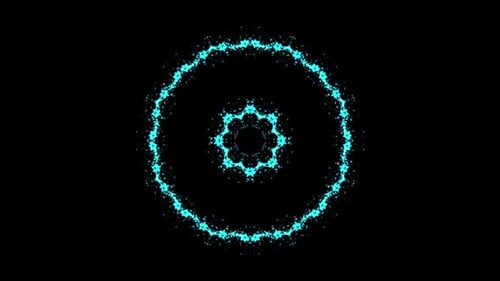 Glowing Particle Star Circle Animation