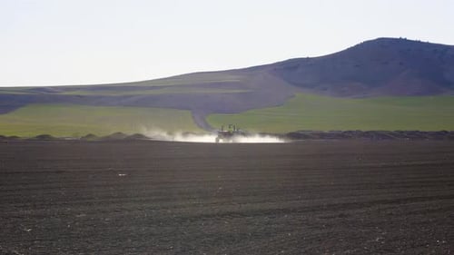 Tractor agroquímico Pulverización agrícola.