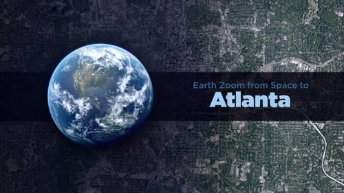 Atlanta (Georgia, USA) Earth Zoom to the City from Space