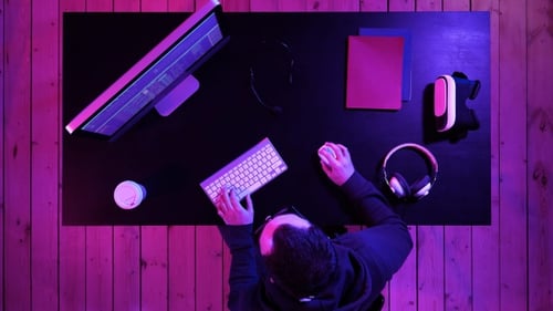 Dangerous Hooded Hacker Hacking.