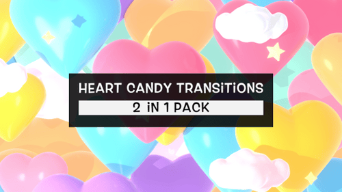 3D Glossy Hearts Transition
