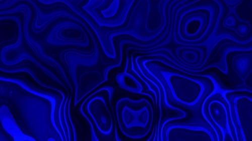 Abstract Blue Liquid Swirls Dynamic Flowing Motion Background