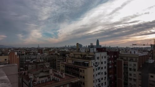 Clouds Over Buildings Timelapse