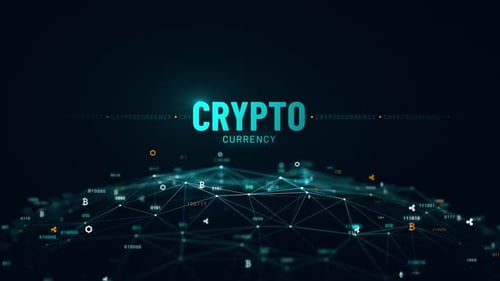 Futuristic Cryptocurrency Network Background Loop